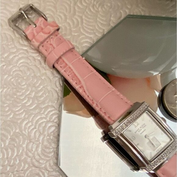 Anne Klein New York Swiss 20 Diamond Bezel Dress Watch with Sub-dial Second Hand - Picture 10 of 16